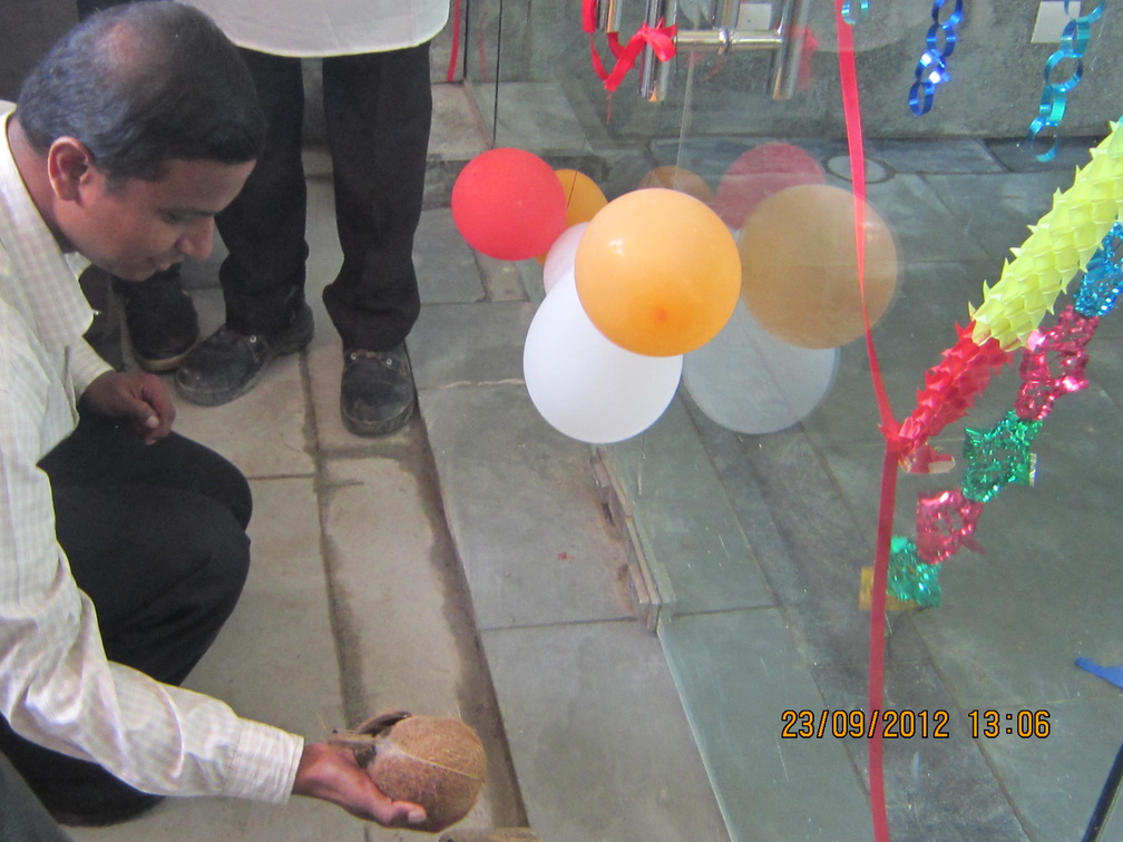 Dr. Venkata Krishnan Doing Inaugration's rituals 