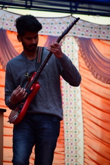 Students Playing Guitar on Stage-9th Foundation Day