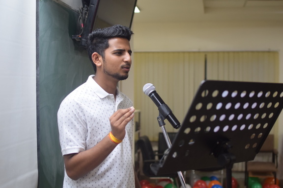 Student giving Speech 