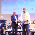 The Director, IIT Mandi, Prof Laxmidhar Behera felicitated  Prof.Vinay K. Pathak with a traditional Himachali shawl and capProf. 