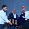 The Director, IIT Mandi, Prof Laxmidhar Behera felicitated Mr. G. A. Srinivas Murthy (Guest of Honor) with a traditional Himachali shawl and cap